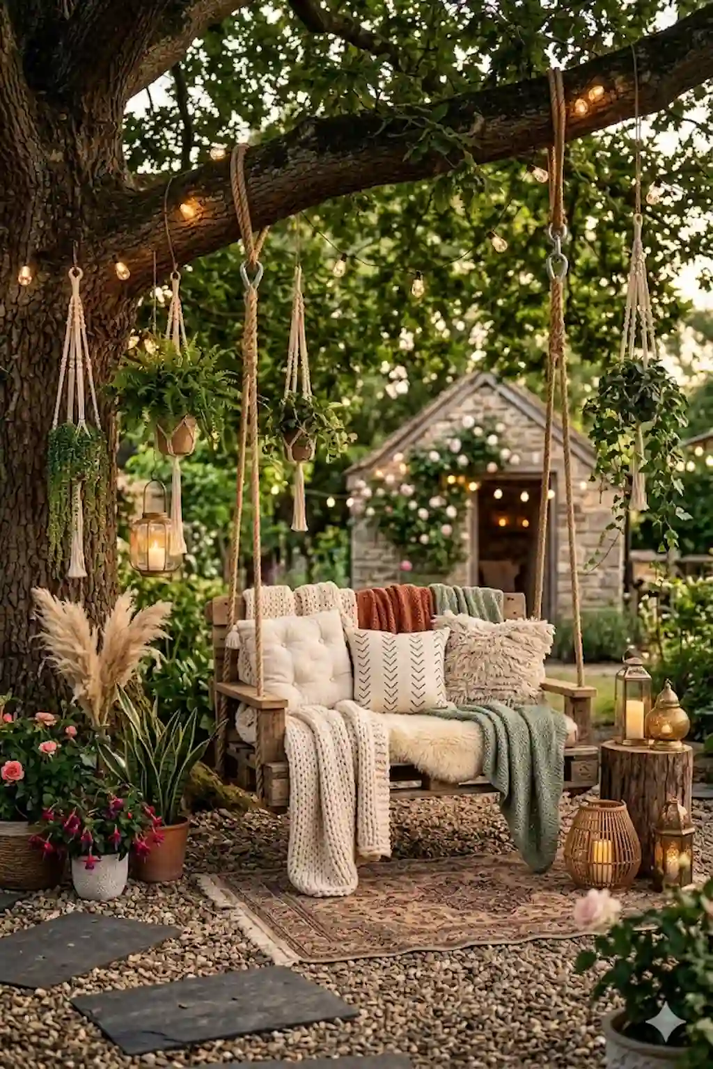 Corner pallet seating for small patio outdoor spaces.