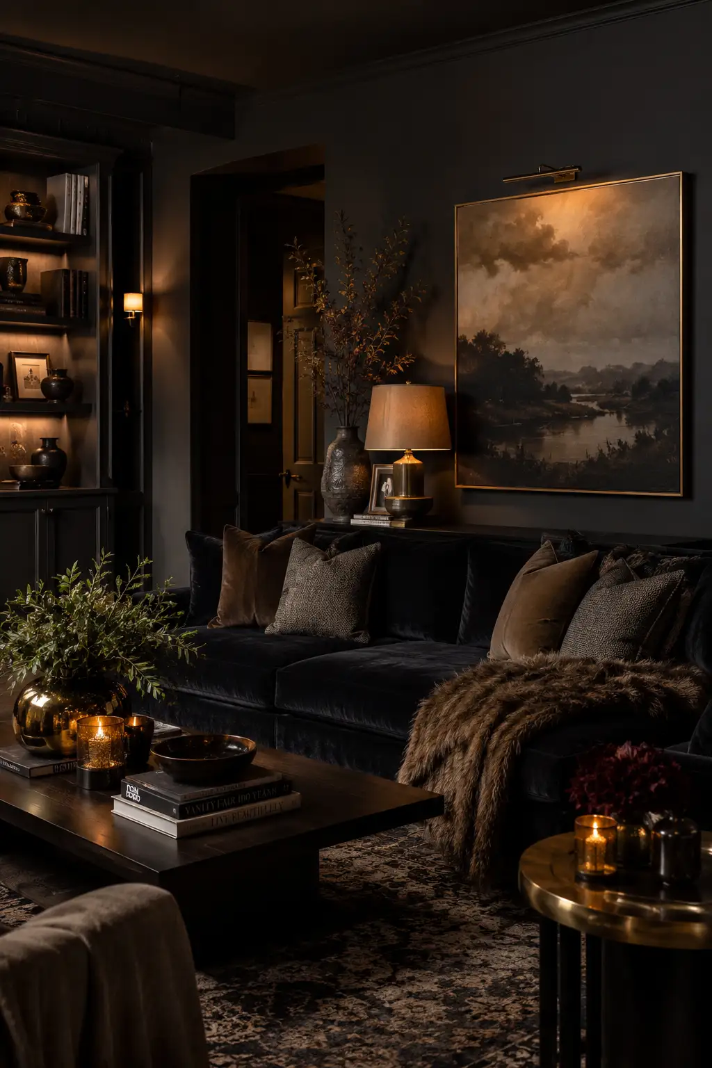 Dark & Moody Living Room Ideas