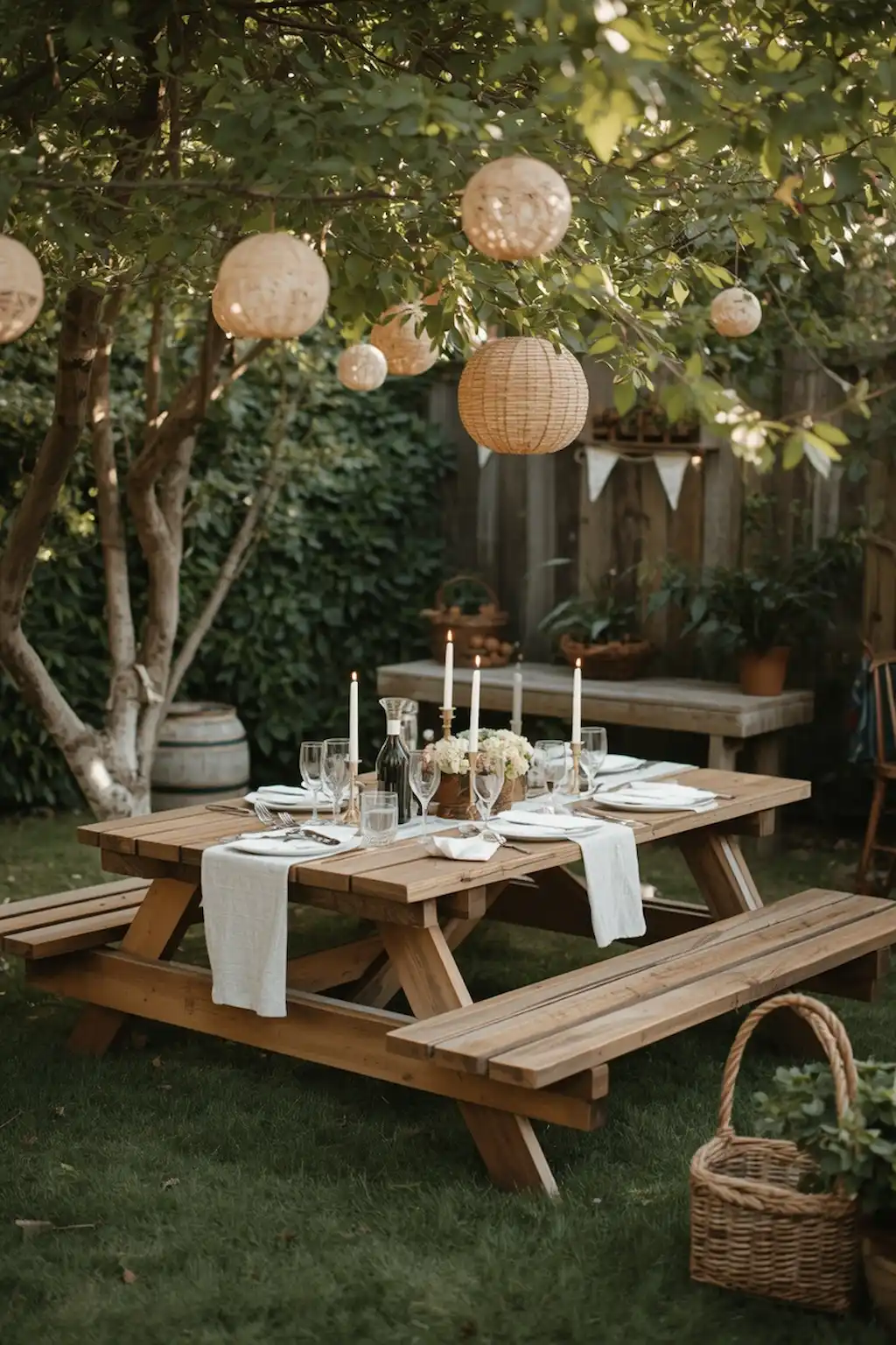 DIY pallet picnic table for backyard meals and gatherings