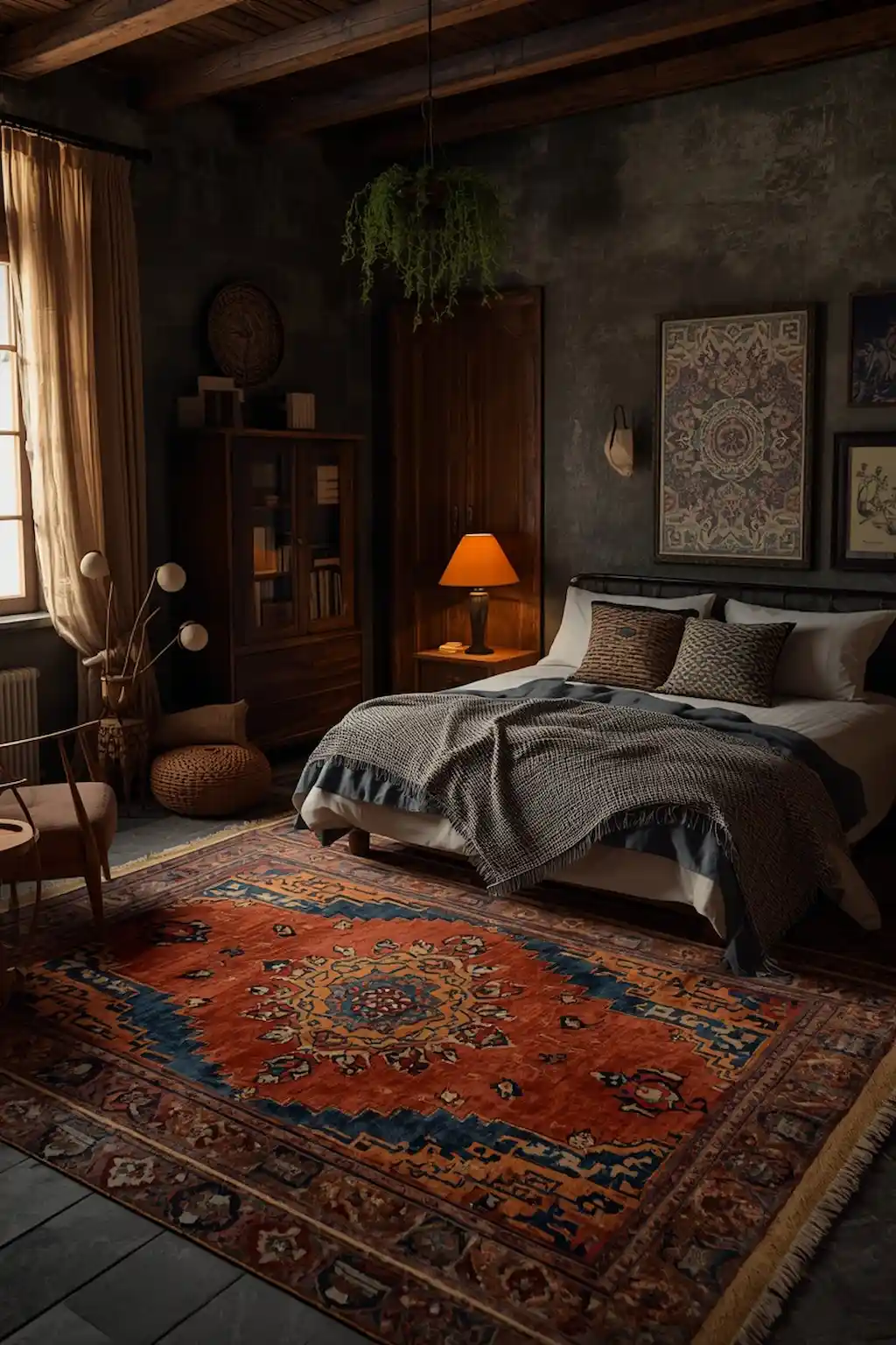 Statement Rug Boho Bedroom