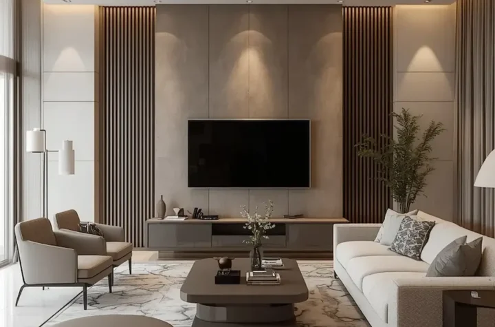 Elegant modern living room showing the difference between cheap decor mistakes and a well-designed luxury interior