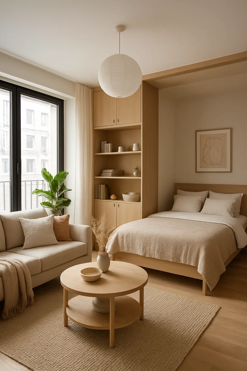Creative small studio apartment ideas featuring modern multifunctional furniture, cozy living zones, smart storage solutions, stylish decor, natural lighting, and space-saving apartment design inspiration.